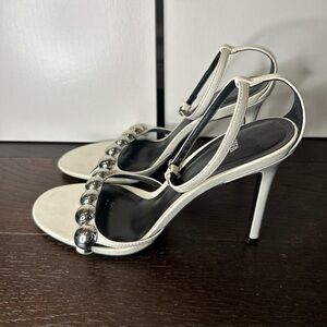 Alaïa Inspired ZARA SZ 9/40 Heels White Studded Sandals.